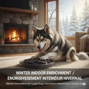 Diagram showing easy-clean features of a slow feeder bowl with bilingual EN/FR text: Dishwasher Safe / Lavable au lave-vaisselle.