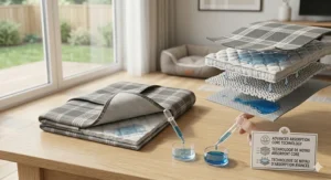 Detailed illustration of the multi-layer absorption technology in high-quality washable puppy pads for Canadian pet owners.