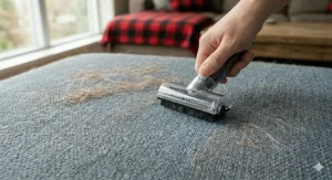 Illustration of a hypoallergenic dog bed for shedding dogs designed to reduce dander and allergens in the home.