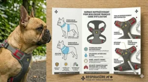 A no-pull harness design for French Bulldogs that redirects force away from the neck to maintain clear airways.
