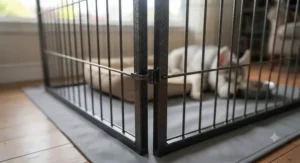 Durable galvanized steel escape proof playpen for large huskies.