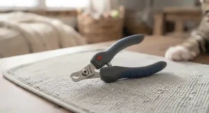 Miniature dog nail clippers ideal for small breeds, puppies, and cats.