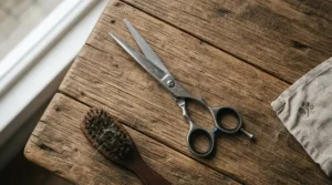 A detailed flat lay of heavy-duty plier nail clippers during a gear review on a wooden table.